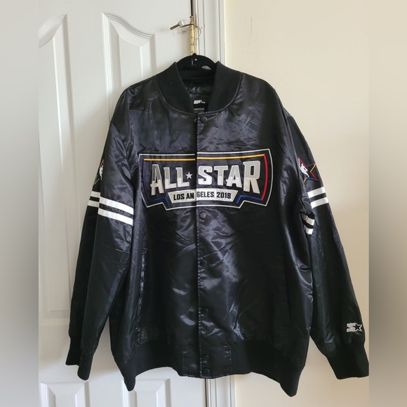 Starter Black Label All Star Los Angeles 2018 NBA Jacket Black men’s size 3X - Picture 2 of 11